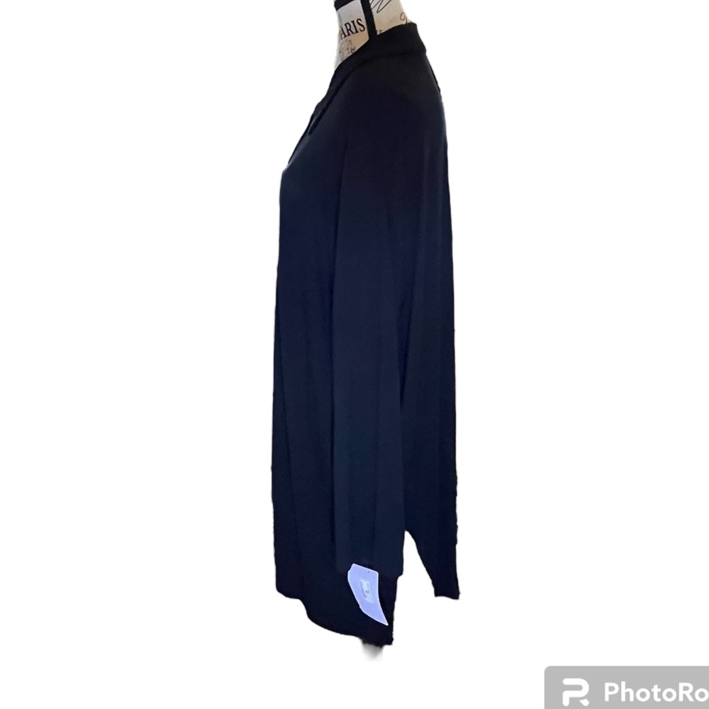 Karen Kane Long Sleeve Collared Button Down Black Jacket Women’s Plus Size 2X - Picture 6 of 8